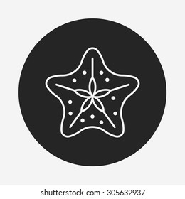 Starfish line icon