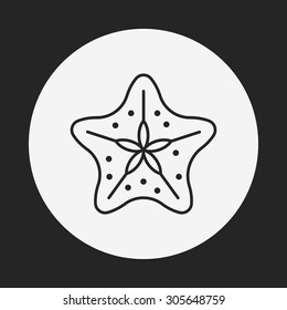 Starfish line icon