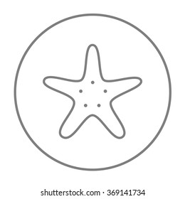Starfish line icon.