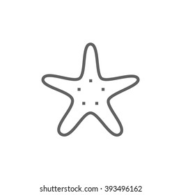 Starfish line icon.