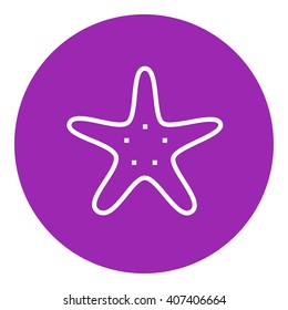 Starfish line icon.