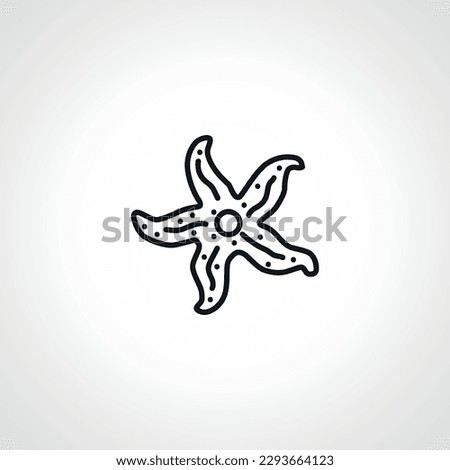 Starfish line icon. Starfish outline icon