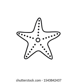 Starfish Line Icon, Outline Vector Sign, Linear Pictogram Isolated On White. Symbol, Logo Illustration