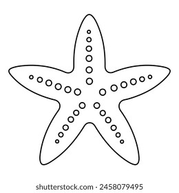 Starfish line icon. Vector illustration, EPS10
