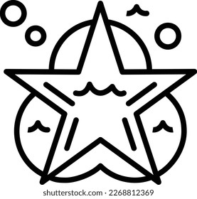 Diseño de iconos de la línea Starfish