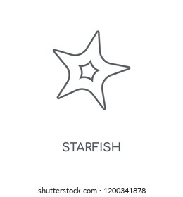 Starfish linear icon. Starfish concept stroke symbol design. Thin graphic elements vector illustration, outline pattern on a white background, eps 10.