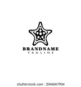 starfish logo icon design template black isolated modern vector illustration