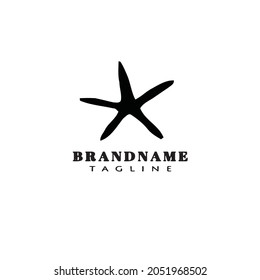 starfish logo icon design template cartoon isolated modern vector illustration