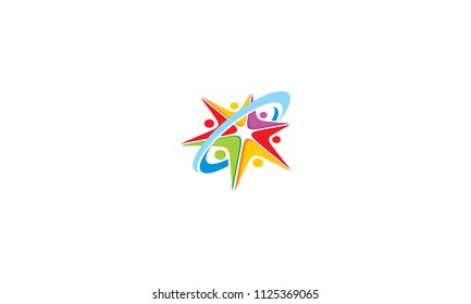 starfish logo icon vector