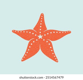 Starfish logo. Isolated starfish on white background