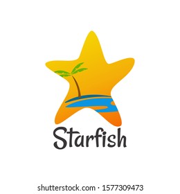 starfish logo ocean modern vector illustration