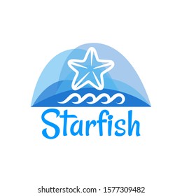 starfish logo ocean modern vector illustration