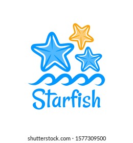 starfish logo ocean modern vector illustration