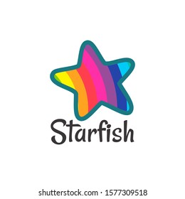 starfish logo ocean modern vector illustration