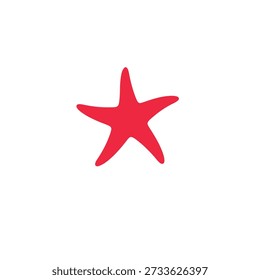 Starfish Logo, Vektorsymbol, Silhouette-Illustration.