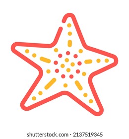 starfish marine animal color icon vector. starfish marine animal sign. isolated symbol illustration