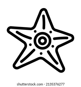 starfish marine animal line icon vector. starfish marine animal sign. isolated contour symbol black illustration