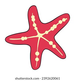 starfish marine creature illustration isolated