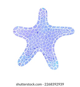 Starfish. Marine dweller. Concept of sea and ocean life. Watercolor vector illustration