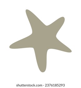 Starfish Mollusk Silhouette Vector Illustration
