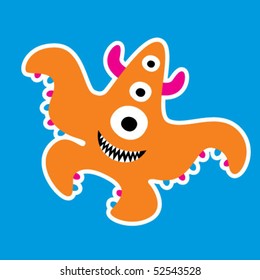 starfish monster sticker