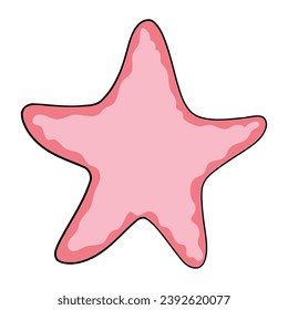 starfish nature cartoon illustration isolated