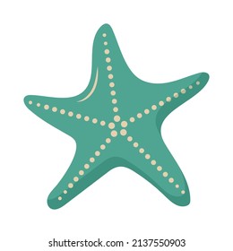 Starfish. Nautical element in cartoon style. Vector illustration.