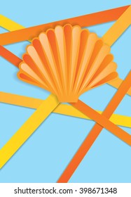 Starfish on the Abstract Background. Vector eps 10.