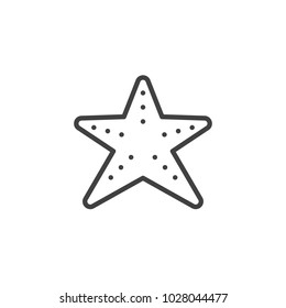 Starfish outline icon. linear style sign for mobile concept and web design. simple line vector icon. Symbol, logo illustration. Pixel perfect vector graphics