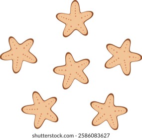 A STARFISH PATTERN SAND COLOR 