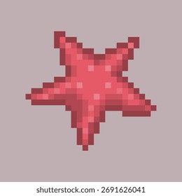 Seestern im Pixel-Art-Stil