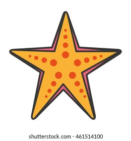 starfish sea cute icon vector isolated graphic