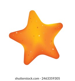 Starfish sea stars closeup Starshaped creature dwelling in sea or ocean on white.