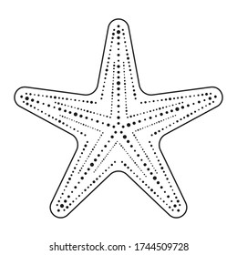 Starfish / sea stars line art icon for apps and websites