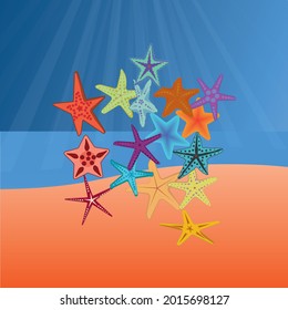 Starfish or sea stars are star-shaped