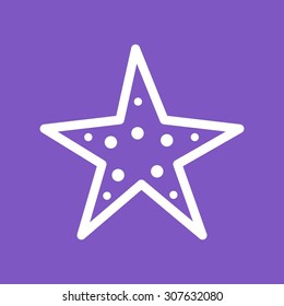 Starfish, sea, water icon vector image.Can also be used for summer, recreation and fun. Suitable for use on mobile apps, web apps and print media.