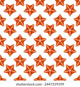 starfish seamless pattern 2 for textile, craft paper, backgrounds, marine life