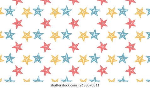 starfish seamless pattern vector design background template