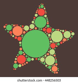 starfish shape vector design by color point