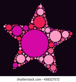 starfish shape vector design by color point