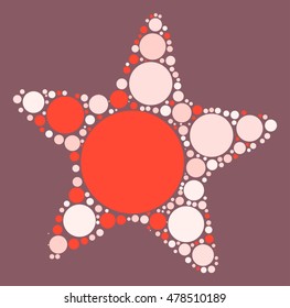 starfish shape vector design by color point