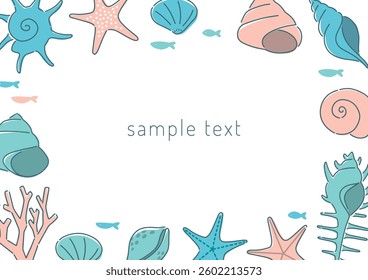starfish and shell frame material