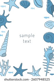 starfish and shell frame material