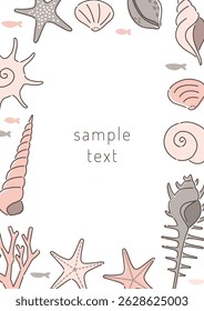 starfish and shell frame material