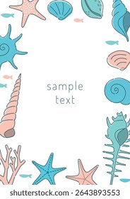 starfish and shell frame material