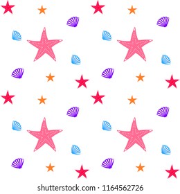 starfish shell sea vector background starfish shell sea vector background