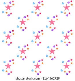 starfish shell sea vector background