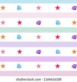 starfish shell sea vector background