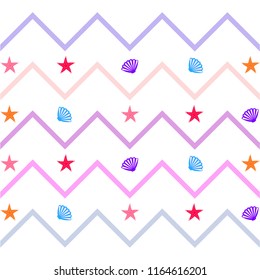 starfish shell sea vector background