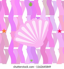 starfish shell tropical plant vector background